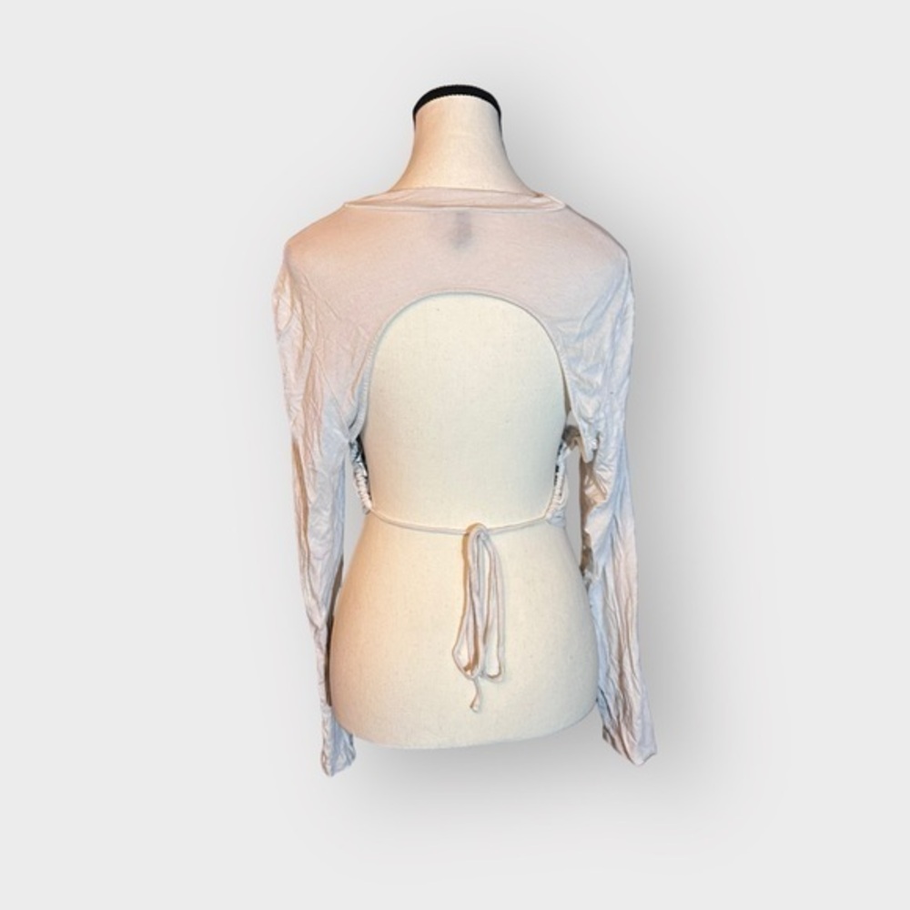 Women’s H&M Divided XL White Cropped Open Back Tie Top